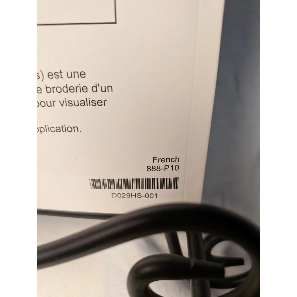 Brother Sewing Embroidery Machine Manuals Spanish French 888-P10 Instruction Set